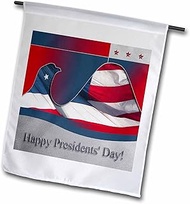 3dRose fl_40413_1 Presidents Day, Flag Eagle Garden Flag, 12 by 18-Inch