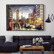 Canvas painting with oil painting 60x90 (with frame)