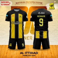 Al ITTIHAD home fan T-shirt jersey 2023/2024motion