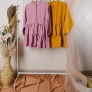 Blouse Dusty Pink Yellow Mustard Blouse Top