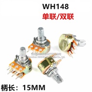 Wh148 Single Double Short Handle Potentiometer B1k2k5k10k50k100k200k250k500k 1M B1K, B2K, B5K, B10K,