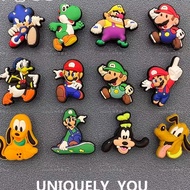 Jibtz Mario high quality pvc Shoes Accessories Shoes Flower