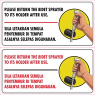 HOT ITEM. READY STOCK. TOILET ETIQUETTE SIGNAGE. Sticker Sign Notice Signage Label. Toilet Tandas.
