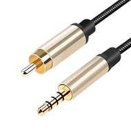 1/2M RCA To AUX 3.5มม.แจ็คCoaxialสายเคเบิลเชื่อมต่อสัญญาณเสียงสำหรับXiao-Mi 1/2 TVRcaถึง3.5 Jackauxส