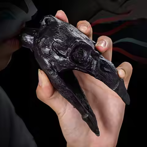 Aztec Death Whistle with Real Screaming, Crow Mouth Design for Halloween Prank, Weird Sound War Whis