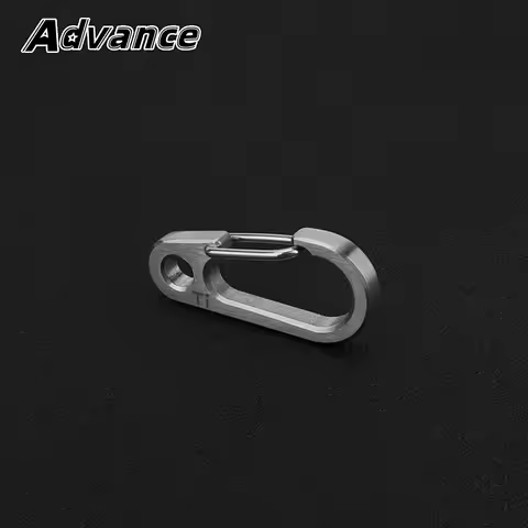 Titanium Alloy Buckle Outdoor EDC Tool Titanium Keychain Brushed Surface
