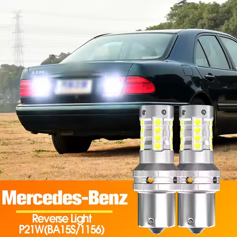 2pcs LED Reverse Light Blub Lamp Canbus No Error P21W BA15S 7506 For Mercedes Benz E S Class W210 W2