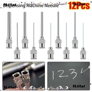 FKILA 12Pcs Industrial Glue Injection Needle, Blunt Tip Stainless Steel Dispensing|Needle,  Metal 8G