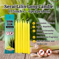 Candle Citronella/ Serai Lilin Anti Lalat (4 inch/7.5 inch+/-) 6's/box