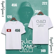 （S-5XL） New Unisex printed dramatic version game T-shirt ○ △ □" Squid Game - Season 2 " Wear a numbe