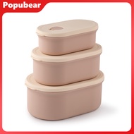 3Pcs Silicone Lunch Box with Lids Leak-proof Bento Box Reusable Food Storage Containers Stackable Me