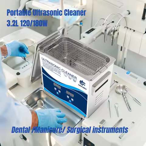 Ultrasonic Dental Cleaning Machine Granbo 3.2L 120/180W Digital Degas Ultrasonic Cleaner Heating Bat