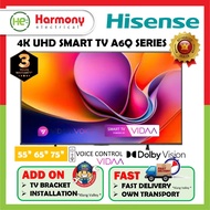 HISENSE 55" 4K UHD Smart TV A6Q Series 55" 65" 75" VIDAA U9  55A6Q 65A6Q 75A6Q Dolby Vision LED TV
