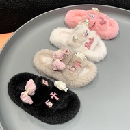 New Arrival~Girls Slippers Autumn Winter Girls Cartoon Furry Slippers Girls Warm Anti-slip Slippers