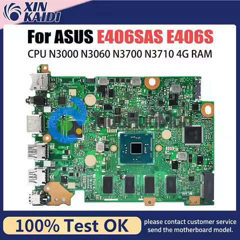 E406SA MAINboard For VivoBook 14_ASUS Laptop E406SAS Laptop Motherboard W/E8000 N3060 CPU 2GB/4GB-RA