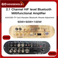 D800/D900 High-Power Subwoofer BT Bluetooth Digital Amplifier Board 2.1 Channel 12V Rechargeable Hig