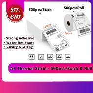 A6 Thermal Stickers 500pcs- Fold & Roll