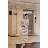 Huong Bi long plaid wool dress