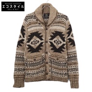 Double RL (DRL) [ได้รับอนุญาตภายในประเทศ] 782911229001 เสื้อคาร์ดิแกนถักคอปกแบบ Cowichan ลายพื้นเมือ