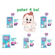 Hemat ( 4 Bal / 1 Karton Segel) Baby Happy Pants S38+2 / M32 / L28 /