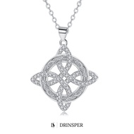 DRINSPER Witches Knot Necklace Hecate Goddess of Witches with Celtic Knot Design Pendant Necklace Go