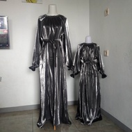 Other Baju Gamis Shimmer Silk Ibu dan AnakTerbaru 2023 Pakaian Remaja Wanita muslim Dress Kondangan