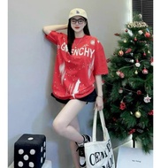 Women's loose-fitting loose-fitting cotton t-shirt with CHY printed on it, Korean style M1244