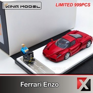 King Model 1: Ferrari Enzo Red64 deluxe Edition Openable Engine Hood with Enzo's Figure