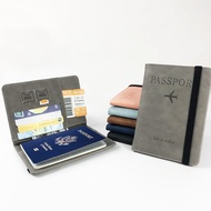 RFID Blocking Passport Holder PU Leather Travel Wallet Card Slot Document Organizer Dompet Pasport