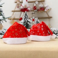 MERAH Red Snow Santa Claus Hat for Kids and Adults