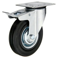 Germany Storefront Wheel. Brake Type 6" Rubber Trolley Wheel