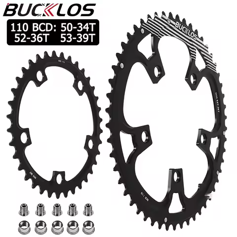 BUCKLOS Road Bike Chainring 110BCD Chainring 50-34T 52-36T 53-39T Road Bicycle Chainwheel 110 BCD Bi