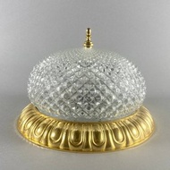 復古吸頂燈|鍍金青銅配件|玻璃燈罩金吸頂燈