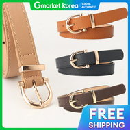 OMT | 2cm Slim Leather Womens Belt Gold Buckle Casual Formal Jeans Cotton Pants Belt Ofs-Blt2