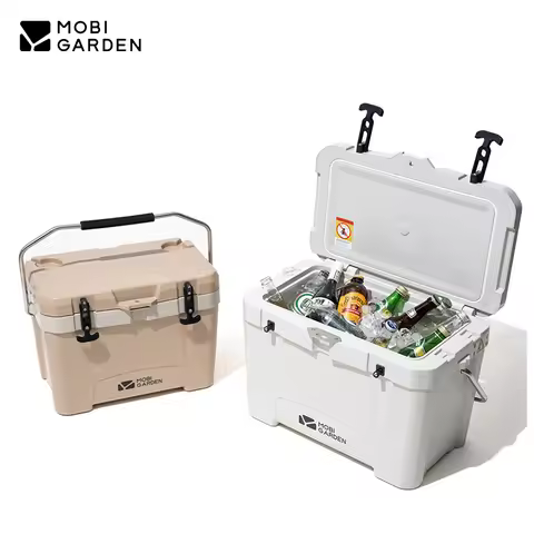 MOBI GARDEN Camping Ice Box 25L Portable Large Capacity Car Refrigerator Food Barbecue Cold Storage 
