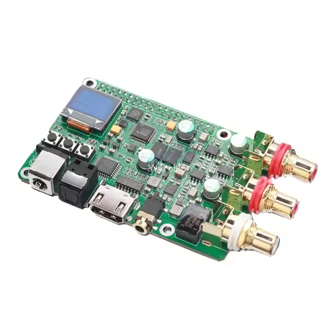 Nvarcher Raspberry Pi ES9038Q2m DAC audio decoder board HIFI coaxial fiber I2S analog 3B+4B 768K 32B
