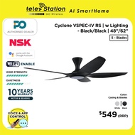 PO ECO Smart Ceiling Fan CYCLONE VSPEC-IV w Light (WiFi) 5 Blades | 10 Years Local Warranty
