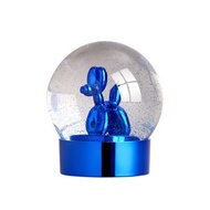 La boite｜Balloon Dog Globe 閃光七彩氣球狗造型水晶球雪花球擺飾 藍