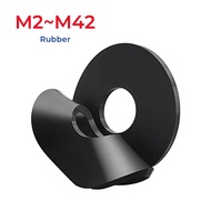M2 M2.5 M3 M4 M5 M6 M7 M8 M10 M12 M13 M14 M15~M42 Black Soft Rubber Flat Washer Plane Spacer Insulat