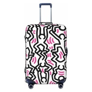 Keith Haring Luggage Cover Travel Suitcase Luggage Cover Elastic Thickening Waterproor Luggage Cover