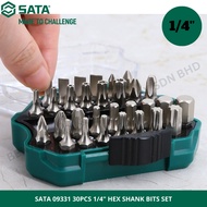 SATA 09331 30PCS 1/4" HEX SHANK BITS SET / HEXAGON BITS / TORX BITS / SLOTTED BITS / PHILLIPS BITS