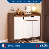 KITCHENU™Large Shoes Cabinet Shoes Rack Rak Kasut almari kasut bertutup Ikea kabinet kasut