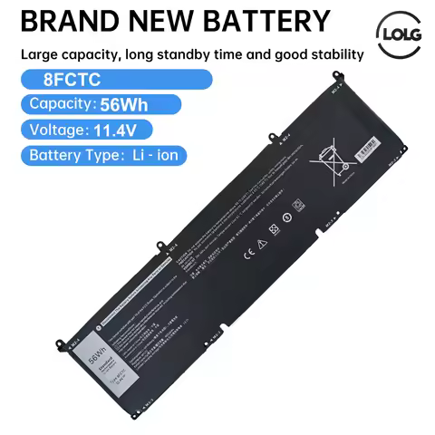 8FCTC 11.4V 56WH Battery For DELL G15 5510 5511 5520 5515 5521 Series For DELL XPS 15 9500 G7 15 750