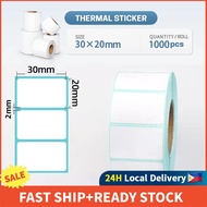 30x20mmThermal Sticker Paper Barcode Sticker Label Sticker for Thermal Printer Thermal Label Sticker