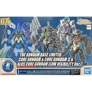 BANDAI PB HG 1/144 Mobile Suit Gundam CORE GUNDAM & CORE GUNDAM II & ALUS CORE GUNDAM LOW VISIBILITY