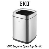 EKO Laguna Open Top Dustbin 6L Rubbish Bin Stainless Steel Rubbish Bin Recycle Bin Waste Bin Office