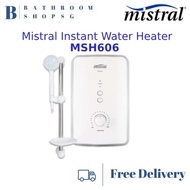 Mistral MSH606 Electric Instant Water Heater with Sliding Shower Set White