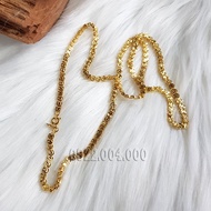 Gold plated necklace, 3D coin necklace.