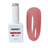 FANNEST Rubber Base Gel Nail Polish,Sheer Nude Pink Brush on Builder Gel for Nails Extension,Elastic