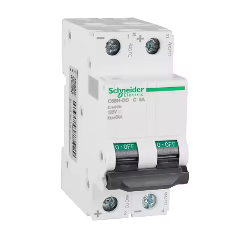 Schneider Electric Multi 9 iC65N-DC MCB 2P DC Miniature Circuit Breaker Various Amperages Available 